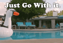 Just Go With It GIF - Just Go With It Pool Float GIFs