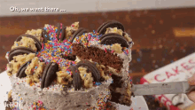 Cake Loaded With Cookie Dough Sumptous GIF - Cake Loaded With Cookie Dough Sumptous Scrumptious GIFs