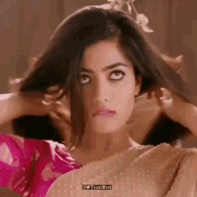 Rashmika Mandhana Hair GIF - Rashmika Mandhana Hair Keert GIFs
