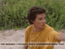 Me When Im On A Diet GIF - Shia Laboeuf Cheeseburger Yoga GIFs