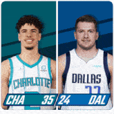 Charlotte Hornets (35) Vs. Dallas Mavericks (24) First-second Period Break GIF - Nba Basketball Nba 2021 GIFs