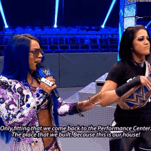 sasha banks only fitting that we come back performance center the place that we built this is our house
