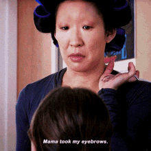Greys Anatomy Cristina Yang GIF - Greys Anatomy Cristina Yang Mama Took My Eyebrows GIFs