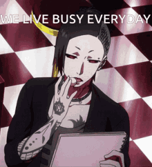 We Live Busy Everyday Tokyo Ghoul GIF - We Live Busy Everyday Tokyo Ghoul Lick Finger GIFs