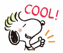 snoopy cool thumbs up approve