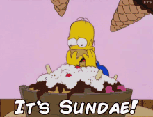 Its Sundae GIF - Sunday Icecream Homer GIFs