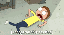 rick and morty floor excited uncontrollably spasm