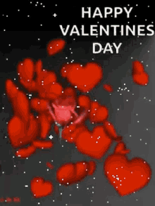 Happy Valentines Day Rose GIF - Happy Valentines Day Rose Hearts GIFs