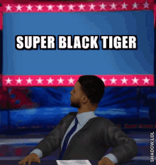 Super Black Tiger You GIF - Super Black Tiger You Point GIFs