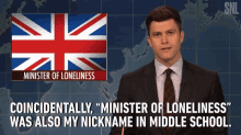 minister of loneliness nickname middle school awkward colin jost