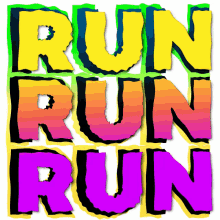 run animated text type typography motion text