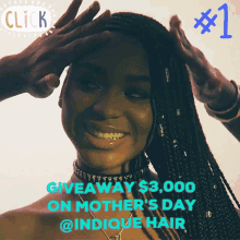 join contest indique hair indique mothers day win prize cash prize