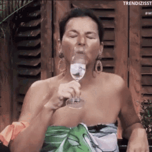 Drinking Champagne GIF - Drinking Champagne Claudia Obert GIFs