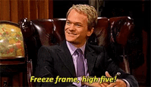 high five neil patrick harris himym how i met your mother barney stinson