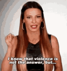 Mob Wives Violence Is Not The Answer GIF - Mob Wives Violence Is Not The Answer Drita GIFs