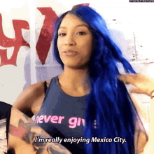 Sasha Banks Really Enjoying GIF - Sasha Banks Really Enjoying Mexico City GIFs