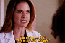 Greys Anatomy April Kepner GIF - Greys Anatomy April Kepner Im Doing My Job GIFs