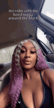 irl long hair purple hair serious posing irl long hair purple hair serious posing