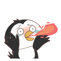 Cute Penguin Sticker - Cute Penguin Fire Stickers