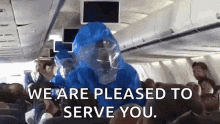 toxic we are pleased to serve you blue suit