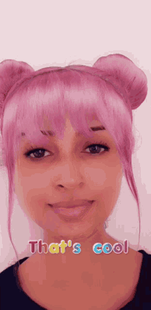 thats cool pink haired pink hair filter girl