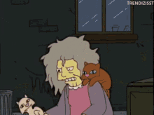 angry cat lady annoyed mad simpsons