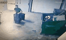 throw trash torn bag waste fail