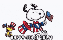 Snoopy Happy4th Of July GIF - Snoopy Happy4th Of July Woodstuck GIFs