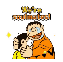 Soulmates Hug GIF - Soulmates Hug Nobita GIFs