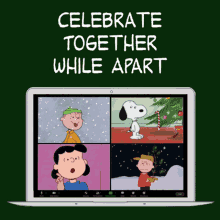 celebrate together while apart social distance charlie brown zoom christmas