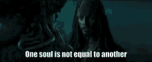 Davy Jones Davy Jones Pirates Of The Caribbean GIF - Davy Jones Davy Jones Pirates Of The Caribbean One Soul Is Not Equal To Another GIFs