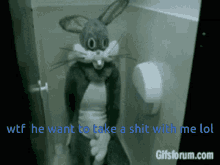 Wtf Is Going On He Want To Take A Shit With Me GIF - Wtf Is Going On He Want To Take A Shit With Me Bugs Bunny GIFs