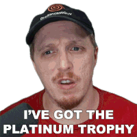 Ive Got The Platinum Trophy Max Shockley Sticker - Ive Got The Platinum Trophy Max Shockley Dreamcastguy Stickers