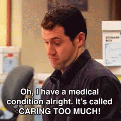 Caring Too Much GIF - Parks And Rec Care Caring GIFs
