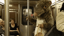 Hmmm GIF - Rat Subway Train GIFs