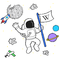 Wikipedia Astronaut Sticker - Wikipedia Wiki Astronaut Stickers