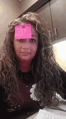 Hi Confused GIF - Hi Confused Sticky Note On Head GIFs