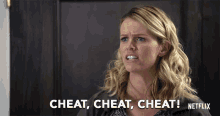 Cheat Cheat Cheat Mallory Hanson GIF - Cheat Cheat Cheat Mallory Hanson Brooklyn Decker GIFs