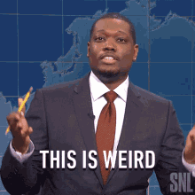 This Is Weird Michael Che GIF - This Is Weird Michael Che Saturday Night Live GIFs