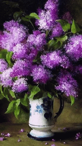Purple Flowers GIF - Purple Flowers Flower Pot - Discover &amp; Share GIFs