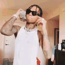 Checking You Out Swae Lee GIF - Checking You Out Swae Lee Flexing My Money GIFs