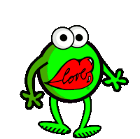 Love Frog Sticker - Love Frog Cute Stickers