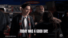 Superstore Jonah Simms GIF - Superstore Jonah Simms Today Was A Good Day GIFs