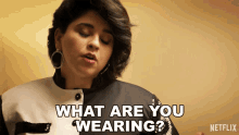 What Are You Wearing Suzette Quintanilla GIF - What Are You Wearing Suzette Quintanilla Selena The Series GIFs