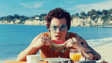 Harry Styles Eating GIF - Harry Styles Eating Watermelon GIFs