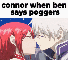 Poggers Anime Kiss GIF - Poggers Anime Kiss Connor GIFs