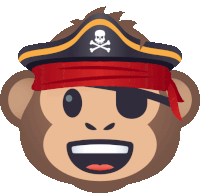 Pirate Monkey Joypixels Sticker - Pirate Monkey Monkey Joypixels Stickers