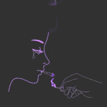 illustration smoke blunt weed purple