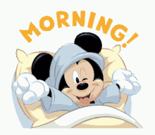 Good Morning Mickey Mouse GIF - Good Morning Mickey Mouse Woke Up GIFs