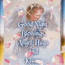 Good Night Blessings GIF - Good Night Blessings Angel Hugs And Kisses GIFs